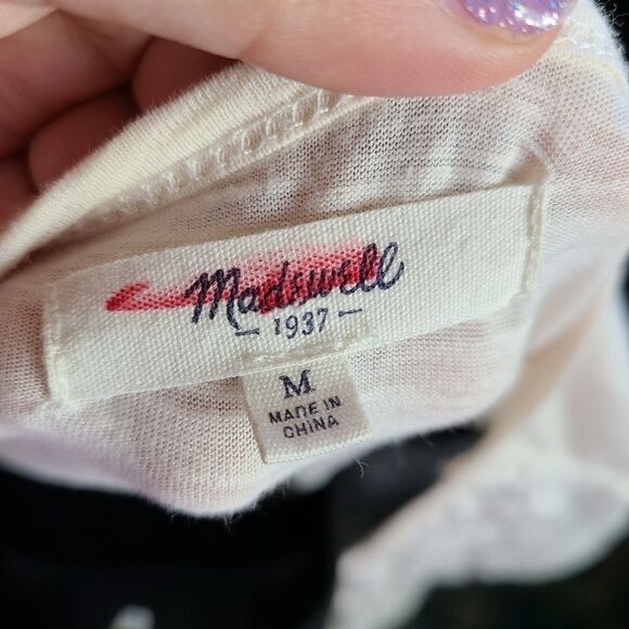 Madewell Sheer Cream Top   - Picture 6 of 7